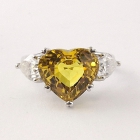 Yellow Sapphire 14K White Gold Ring