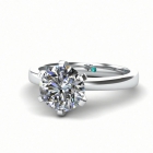 1ct Moissanite Engagement Ring Platinum Sterling Silver