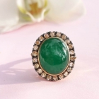 Emerald 4ct and Diamonds 14K Gold Ring